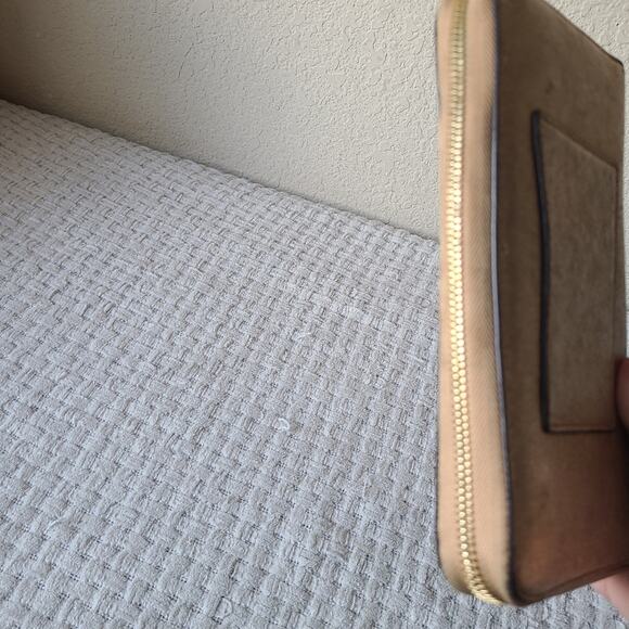 Michael Kors Metallic Gold Zip Around Wallet - Picture 3 of 11